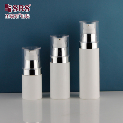 PA212 15ml 30ml 50ml Metallized Silver Shoulder Plastic Airless Pump Bottle Untuk Body Lotion