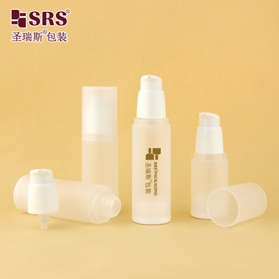 PA0216 20ml 30ml 40ml 50ml PP Glossy Matte In Mold Plastik PP PCR Botol Tanpa Udara Dengan Pompa Lotion Kemasan Perawatan Kulit