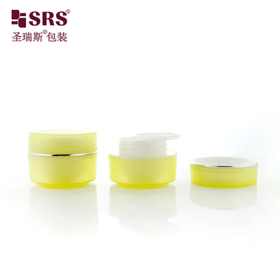 SRSI 15g 30g 50g Mat Finished Plastik Semi Transparan Warna PP Gel Wajah Eye Cream Container Botol Kosmetik