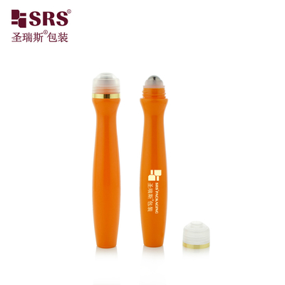 SRS8447-15ML Injeksi Bertiup Sesuai Warna Botol PETG Plastik Glossy Dengan Bola Baja Untuk Serum Esensi Rambut