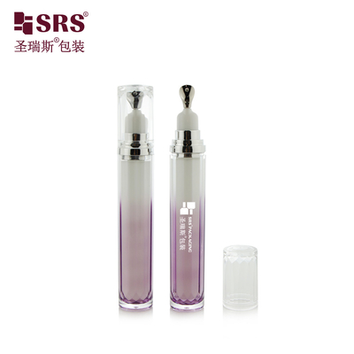 LR001-15ML Disesuaikan Cat Gradient Warna Akrilik Botol Double Wall Dengan Metal Applicator Untuk Eye Cream