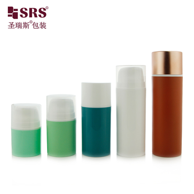 PA609 30ml 50ml Cute Skin Care Cleanser Lotion Gel Foundation PP Airless Bottle dengan Snap On Pump Tanpa Kebocoran