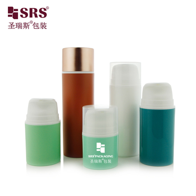 PA609 Snap On Type Pump PP PCR Bahan Daur Ulang Airless Lotion Botol Kemasan Disesuaikan Untuk Skincare Serum Cleanser