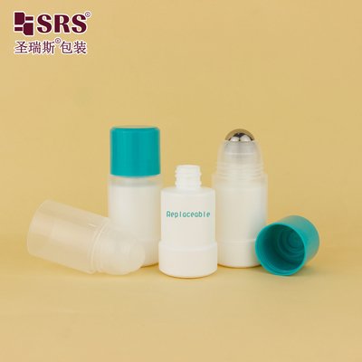 RPPE Permukaan Mengkilap Jelas MONO Bahan PP Botol Bola Roller Plastik Untuk Gel Antiperspiran Deodoran