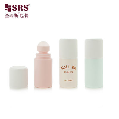 Botol Gel Deodoran Roll On Plastik Daur Ulang PP PCR Warna Kustom Injection Blow RPPC1-60ML