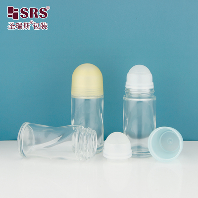 BLPG-B 50ml Baru Datang Kosong Desain Unik Kaca Roll On Deodorant Botol Personalize Container