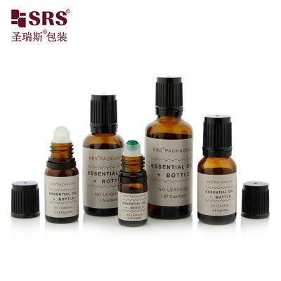 BLPF 5ml 10ml 15ml 20ml 30ml 50ml 100ml Boston Round Glass Roll On Bottle With TE Tamper Evident Cap Untuk Minyak Esensial