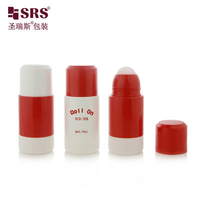 RPPE 50ml 75ml Wadah Rollerball Plastik yang Dapat Diganti RPPE Ideal untuk Penggunaan Gel Deodoran & Serum Tubuh Harian