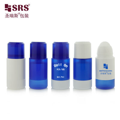 RPPE 50ml 75ml Aplikasi bola rol plastik ramah kulit Desain yang dapat diganti untuk gel deodoran & esensi tubuh