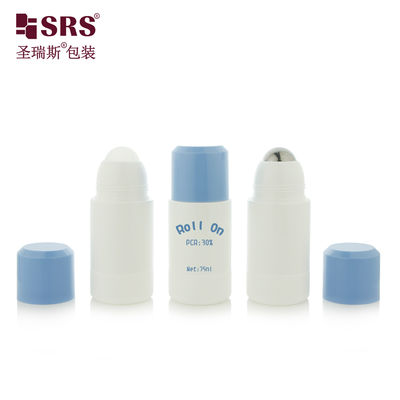 RPPE 50ml 75ml Botol Rol Plastik Ringan Gaya yang dapat diisi ulang untuk Deodorant Gel dan Travel Body Essence