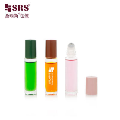 BLPM-10ML Injeksi Custom Color Glass Roll-On PP Cap Cat Roller Steel Ball Bottle Untuk Hair Essence Fragrance