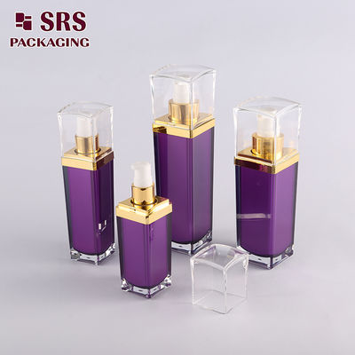 L052 SRS Produsen grosir acrylic kotak bentuk wadah pompa kosong dengan tutup transparan