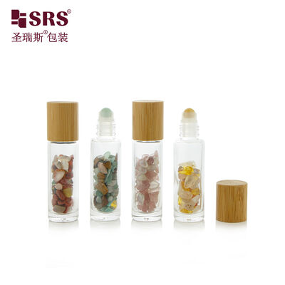 BLPM-15ML Tembok tebal Kualitas tinggi Kaca kosong transparan botol bola rol baja untuk minyak esensial