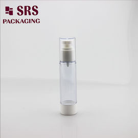 A027 botol plastik transparan esensi kosmetik pompa serum botol tanpa udara