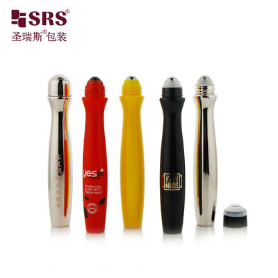 SRS8447 15ML PETG Bentuk Unik Serum Mata Roller Ball Botol Applicator Pijat