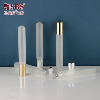 BLP-10ML Botol Roll On Kaca Kosong Untuk Minyak Parfum Tidak Ada Bocor Dasar Bulat Lucu