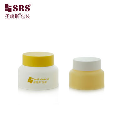 SRST 30g 50g 80g 100g Double Wall Plastik PP Krim Jar Wadah Kemasan Kosmetik Grosir