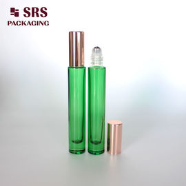 10 ml kaca tebal hijau bening di botol untuk minyak wangi