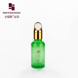 Warna khusus Botol dropper kaca dengan bahu aluminium untuk minyak esensial