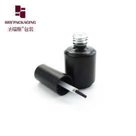1/2 oz 15ml botol kaca kosong yang dibasahi hitam untuk menghilangkan cat kuku