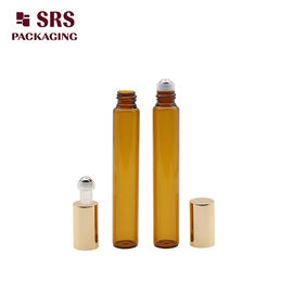 10ml mewah dinding tipis kantong ukuran perjalanan minyak esensial kaca rol botol Amber