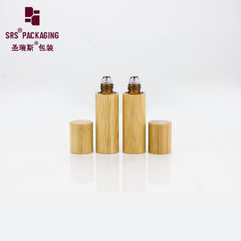 5ml mini organik minyak esensial alami botol kaca kosong tutup bambu