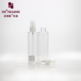 100ml plastik bening flat shoulder custom squeeze pompa semprotan botol hewan peliharaan bulat