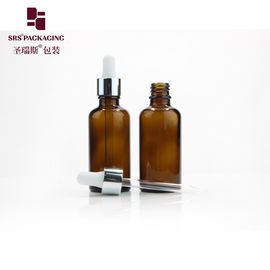 Botol dropper kaca kosong berwarna cokelat keemasan 50 ml untuk minyak esensial