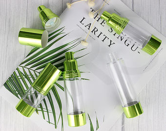 15ml 30ml 40ml 50ml 80ml 100ml 120ml botol plastik SAN berwarna hijau tanpa udara
