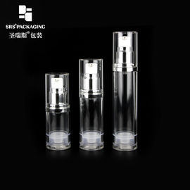 AS transparan 15ml 30ml 50ml plastik kosmetik pompa tanpa udara botol kosong