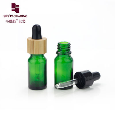 5ml dalam botol minyak esensial kaca kosong dropper bambu