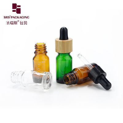 kemasan kosmetik tidak bocor dropper minyak esensial botol kaca hijau kosong