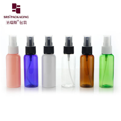 Botol semprotan plastik PET 50ml berwarna bulat kosong