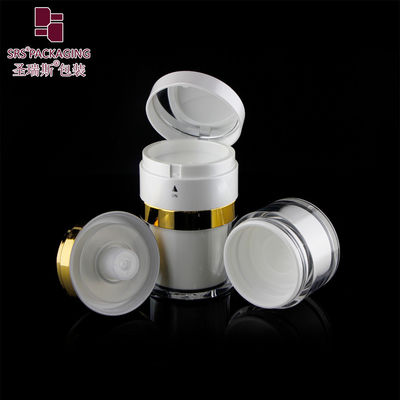 Acrylic airless jar face cream serum custom color 30ml botol dengan pompa
