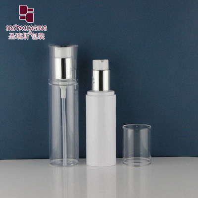 120ml Bahan PCR Daur Ulang Khusus Pompa Lotion Kosong Botol PET Datar