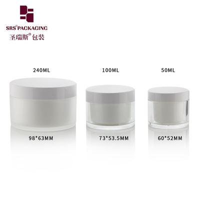 50ml 100ml 240ml Clear Acrylic Plastic Replaceable Jar Kosong Grosir Kaca Kaca