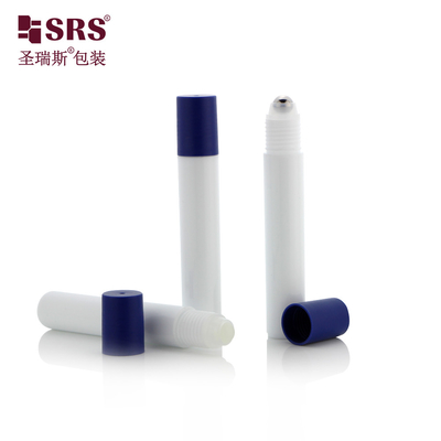Injeksi Warna Putih Bulat Perawatan Mata Serum Plastik Kosong 15ml Botol Gulung