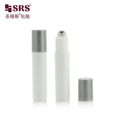 1/3 OZ Stok Putih Warna Plastik PP Anti-Itch Cairan Roller Ball Botol 10ml