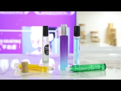 GB Square Colorful Clear Perfume No Leakage Botol Roller Kaca Bagian Bawah tebal 10ml