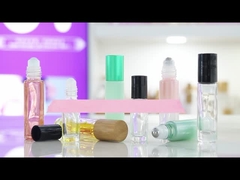 BLPM Custom 10ml transparan tebal dinding kaca gulung pada botol untuk minyak esensial parfum