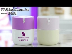 PA001 50ml Cute Injection Custom Nude Jar With Pink Cap Luxury Airless Pump Bottle Untuk Lotion Wajah