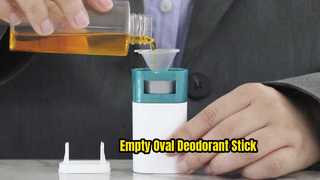 D043 Melihat Lebih Dekat: 20G Stik Wadah Deodoran Balsem Anti Gatal Plastik PP Bentuk Oval Kosong