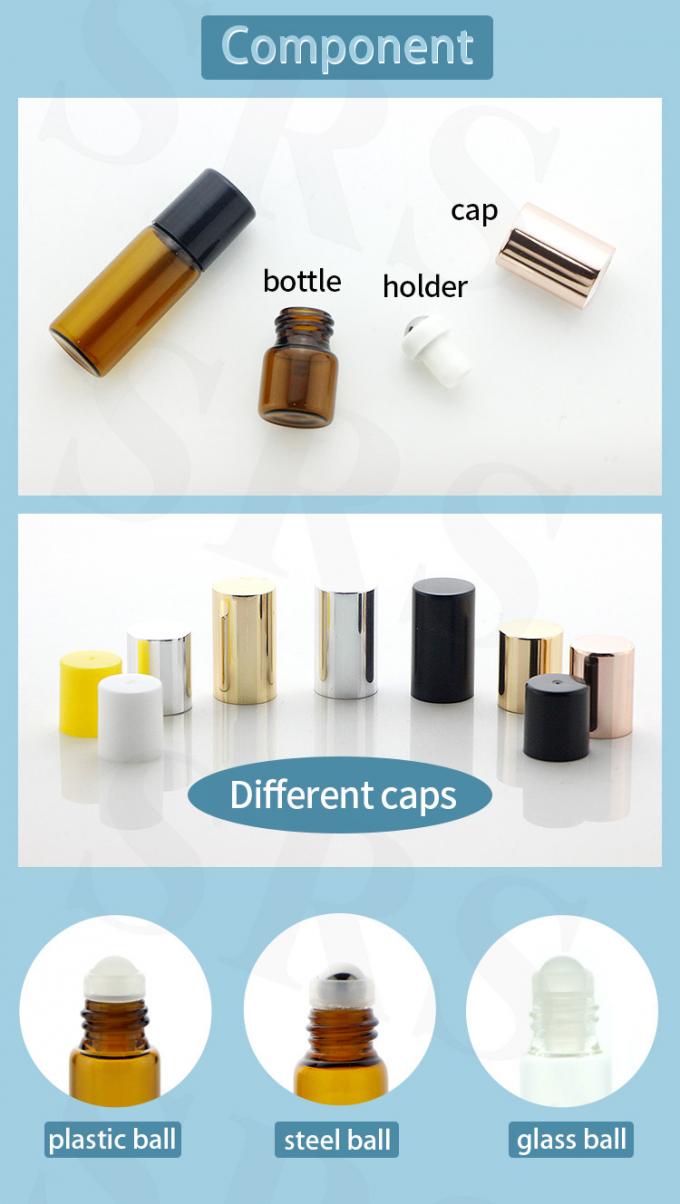 BLP-1ML Glass Roller Applicator Cylindrical Roll-On Bottle untuk penyimpanan yang elegan dan berkelanjutan 2