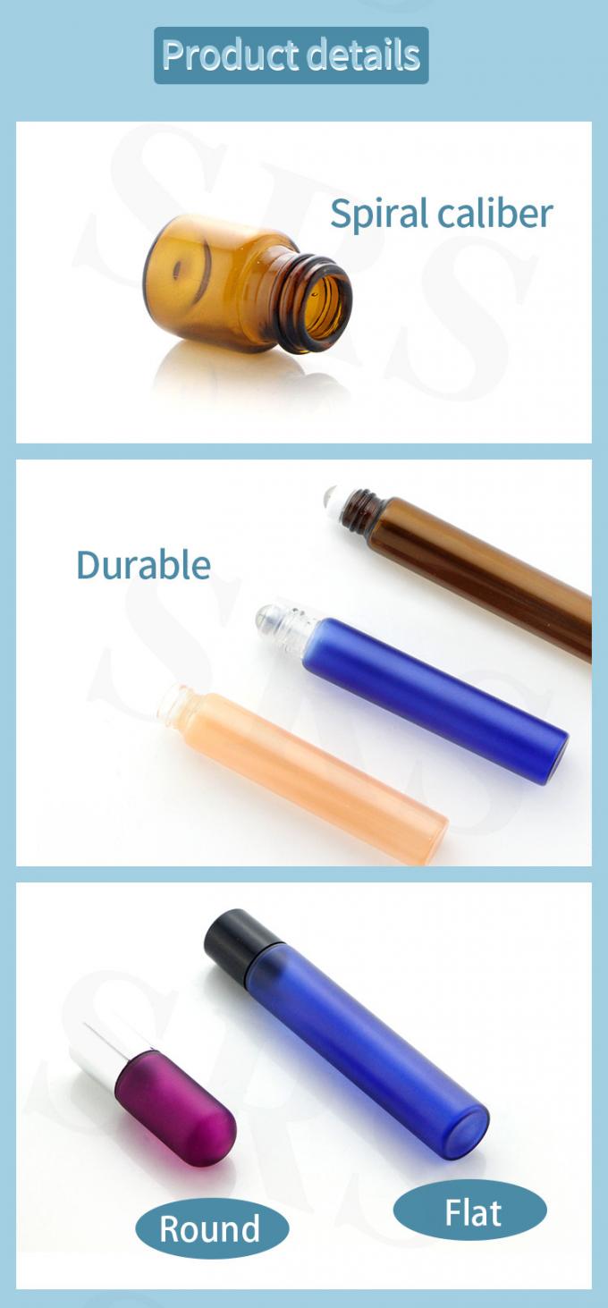 BLP-1ML Glass Roller Applicator Cylindrical Roll-On Bottle untuk penyimpanan yang elegan dan berkelanjutan 0